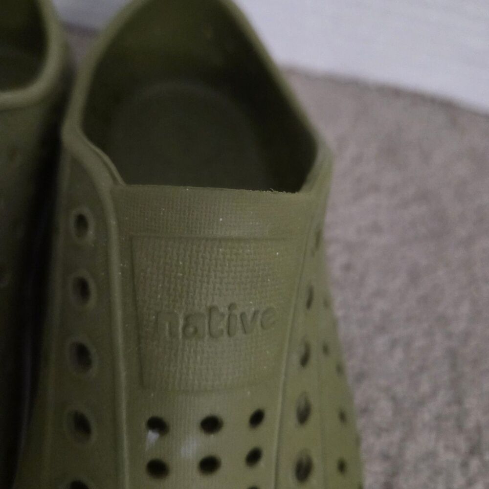 Native Jefferson Shoes Lightweight Waterproof Sugarlite Milo Sz C12 Utili Green - Picture 3 of 9